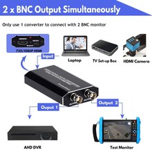HDMI转AHD转换器同轴转换环通输出HDMI to AHD信号1进2出标配美规