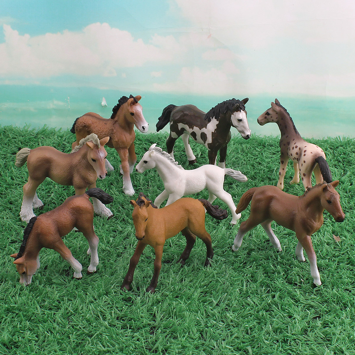 Cross-border children simulation wildlife horse model pints mare Sharmar Arabian horse Hanoverian Arab horse sculpture