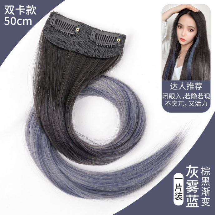 Colgar orejas teñido pelucca de una pieza de pelucca de estilo caliente chicas cool teñido pelucca de extensión de cabello gradiente