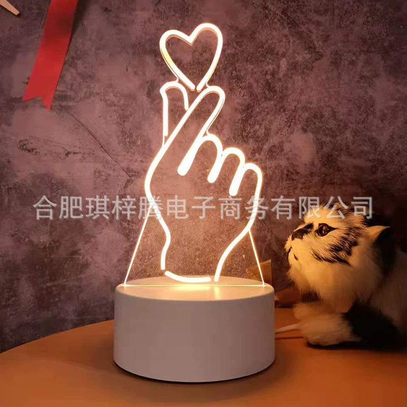 Ins Creative warm soft light bedside Creative Night Light Decoration Music Ack Lights 3D Night Light Wholesale