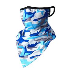 Ice Silk Fishing Sunscreen Scarf UV Protection Face Mask Full Face Cover Bike Bandana Triangular Scarf Neck Gaiter for Men and Women