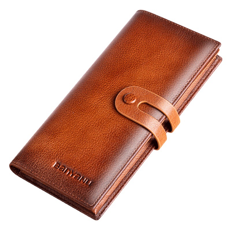 Guangzhou banyanu leather factory wallet men's leather long large capacity cowhide wallet new business wallet men