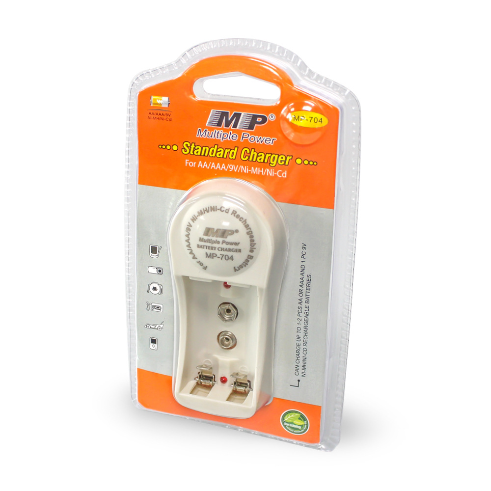 MP-C704英文款2槽5号7号9V镍氢镍镉通用充电器美规2脚扁插批发