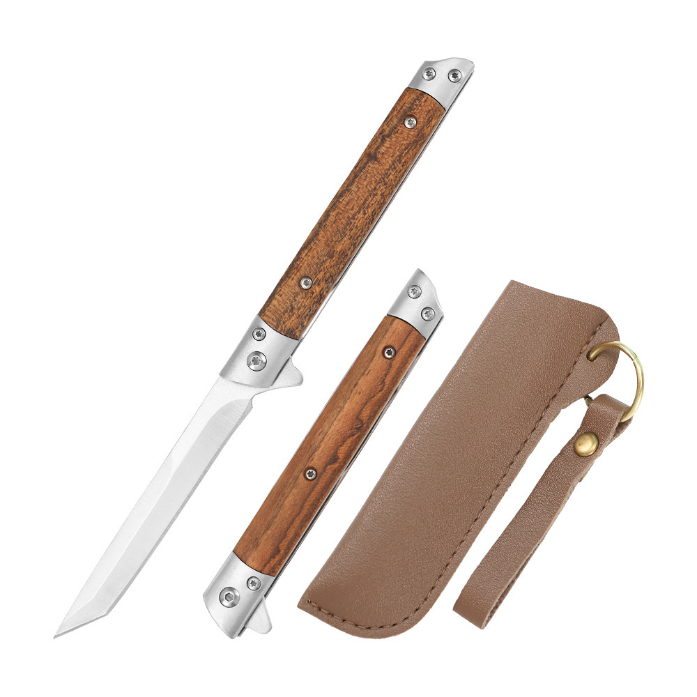Camping al aire libre multipropósito ligero cuchillo de apertura rápida de acero inoxidable con cuchillo plegable de alta dureza plegable de Damasco image 4