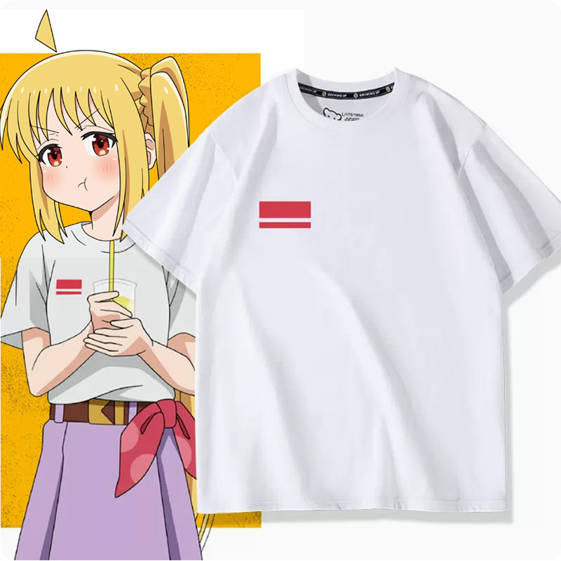 孤独摇滚动漫周边伊地知虹夏同款cos短袖T恤夏季棉男女衣服新款