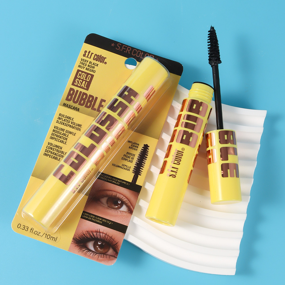 s.f.r color fabricantes al por mayor estereoscópicos ojos grandes impermeables fácilmente desmaquillable rollo curva larga extensión máscara densa