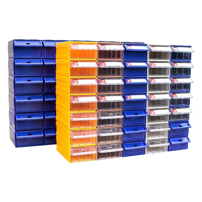 Piezas de tipo cajón engrosado Gabinete combinado caja de material de caja de almacenamiento caja de herramientas de caja de tornillo de componente de plástico caliente