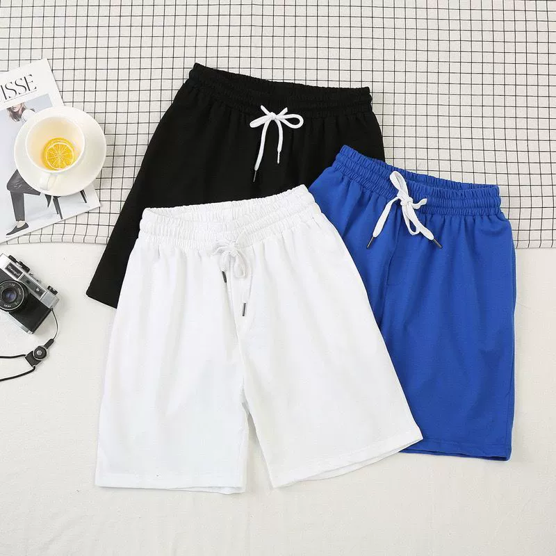 Breathable silk summer thin trousers, quick dry beach shorts, oversize