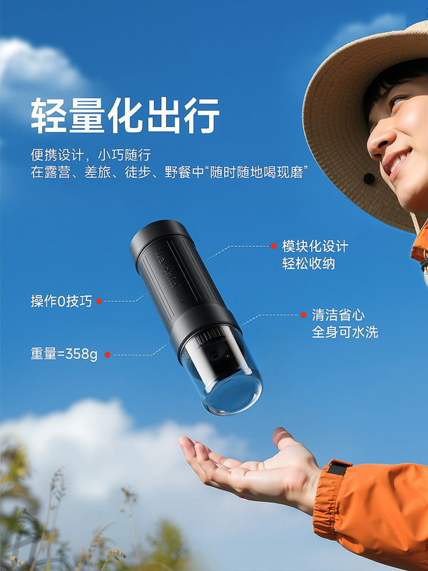 ✅ Portable Hand-Pressed Coffee Machine for Outdoor and Home Use, Italian-Style Mini Capsule Machine