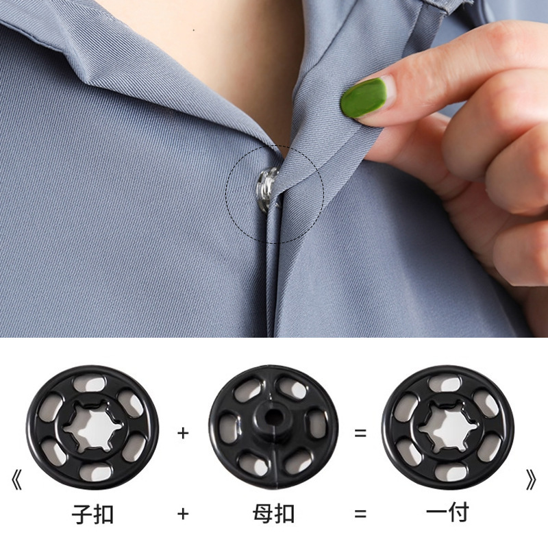 透明な隠しボタン、露出防止、目に見えないボタン、衣類用スナップボタン、プラスチックチャイナドレスシャツ、母子ボタン、ベビー服用スナップボタン|undefined