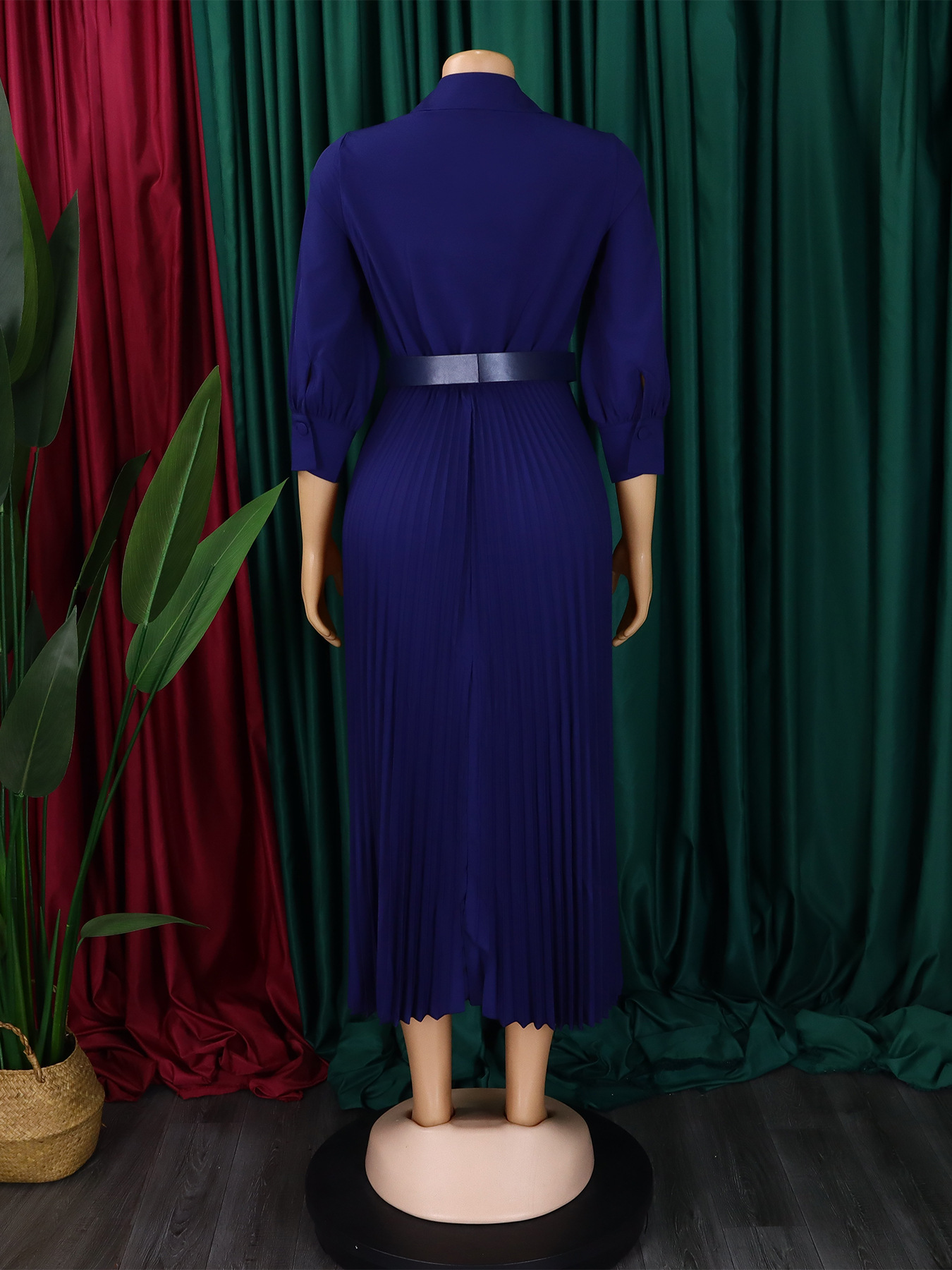 Women's Solid Colour Dress - Fashionable Plus Size Clothing_voghion.com