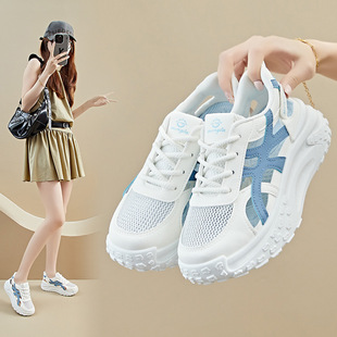 Ins Korean Style New Torre Shoes Women's 2025 Summer Student Sports Running Leisure Mesh Increased Breathable SH627