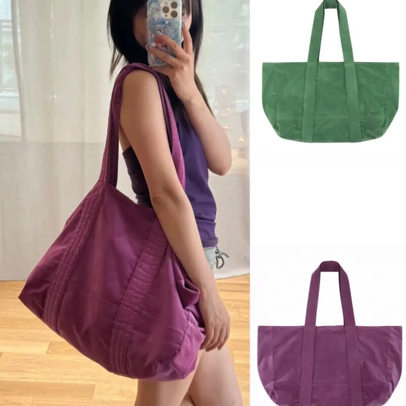 Sam· Korean coy26 summer double-sided canvas commuter large-capacity shoulder bag · purple women's commuter bag Sam· Korean coy26 summer double-sided canvas commuter large-capacity shoulder bag · purple women's commuter bag