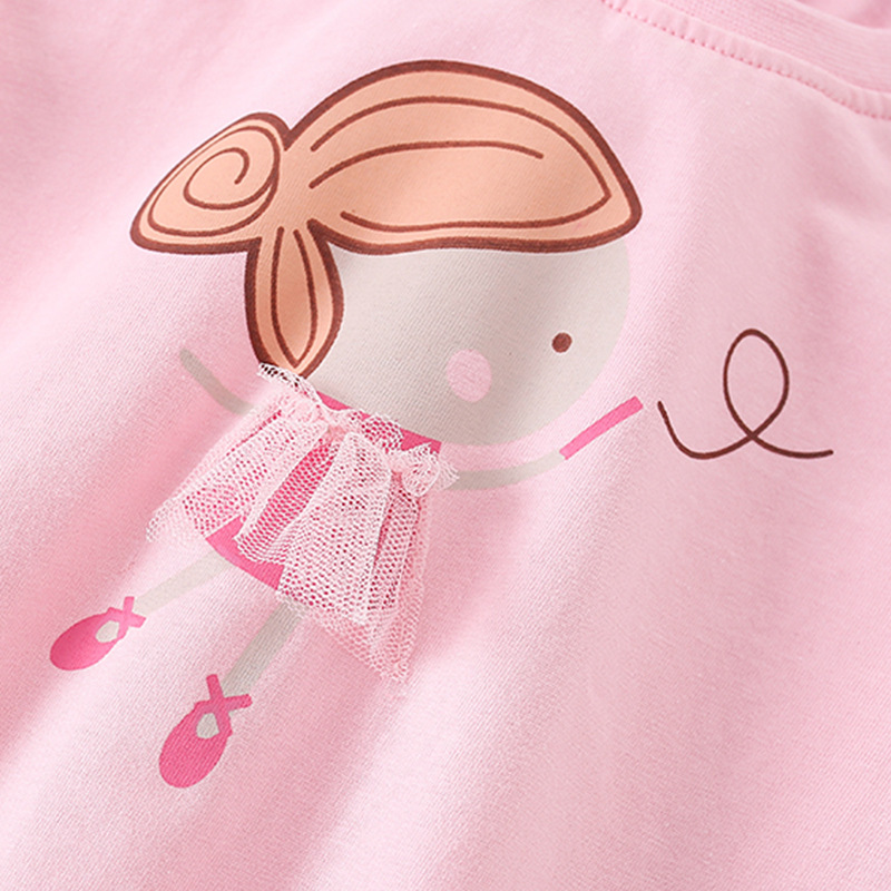 Forestkingdom Children's Clothing Wholesale Kids T-shirt 2025 Summer Cartoon Print Girls Short Sleeve_voghion.com