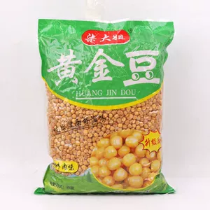 Хрустящие золотистые бобы жареные горох 5 Catties Pack 250G говяжий аромат ореховые орехи. Случайные закуски массовые оптовые фабрики