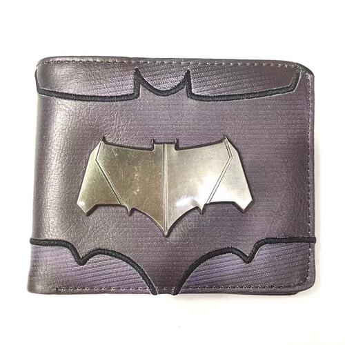 Punisher Spider-Man Metal Patch Embossed Deadpool Naruto Wallet Short Logo Men's and Women's Money Bag Coin Purse