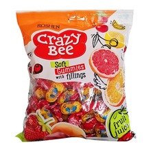 俄罗斯进口小蜜蜂金蜻蜓软糖如胜水果夹心爆汁喜糖乌克兰糖果年货