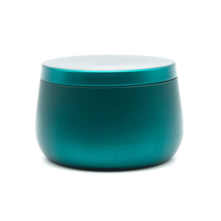 Tarro de Hojalata para Velas Aromáticas 8 oz Forma Abombada para Dulces y Regalos