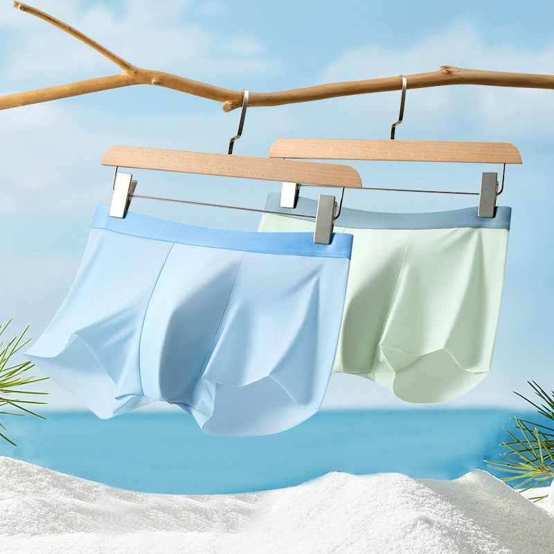 Baonasi 10A Antibacterial One-Piece Cool Ice Silk Men's Underwear Cotton Comfortable Breathable Boxer Briefs Wholesale Baonasi 10A Antibacterial One-Piece Cool Ice Silk Men's Underwear Cotton Comfortable Breathable Boxer Briefs Wholesale