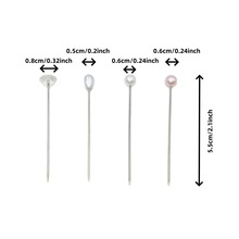 跨境货源盒装白色粉色水滴钻石珠光针大头针珠针定位针珍珠大头针