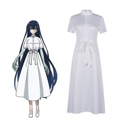 想吃掉我的非人少女cos服近江汐莉白色长裙舞台表演服cosplay服装