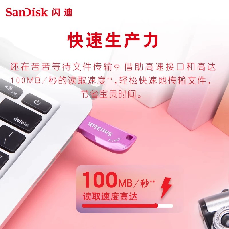 Ручной USB флеш-накопитель Sandisk, высокоскоростной, для ноутбука, 128ГБ, 32ГБ