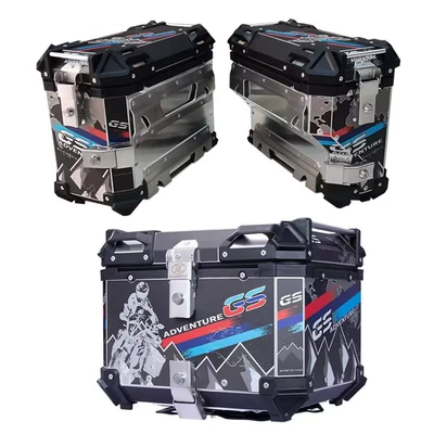 Motorcycle trunk Vehicle Storage Box Large Capacity - gs-adventure-sticker-three-box-set