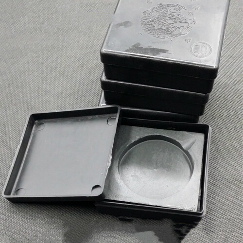Student thread inkstone 3-inch square inkstone with cover stone beginners calligraphy practice study supplies wholesale
