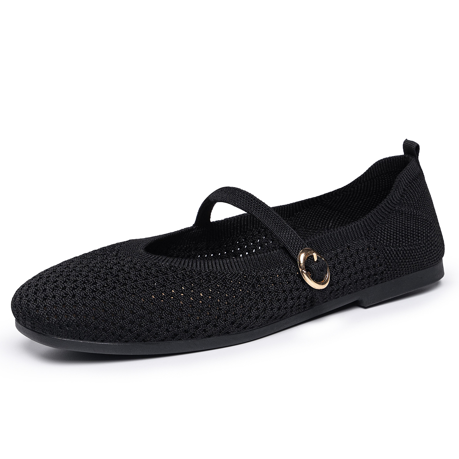 Zapatos de mujer 2026 nuevos zapatos de malla de verano sandalias transpirables zapatos planos franceses temperamento de dama hueco zapatos de mujer
