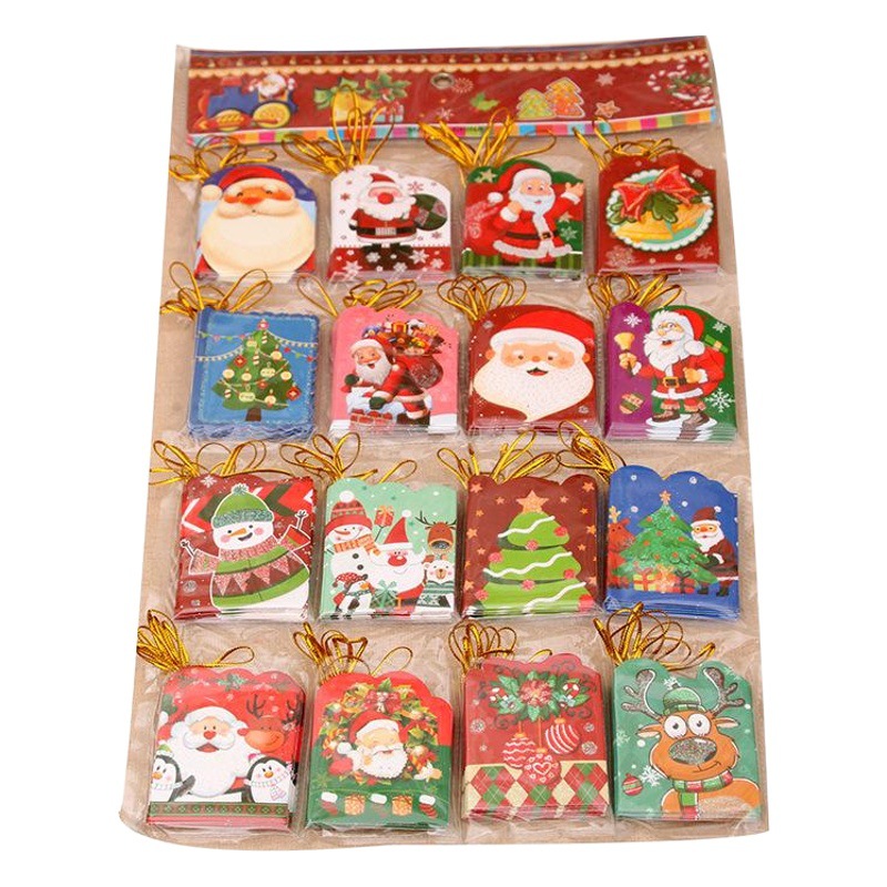 Tarjeta de felicitación pequeña de Navidad Tarjeta de deseo de árbol de Navidad pequeño elevador tarjeta pequeña Tarjeta de decoración navideña Tarjeta de deseo de bendición