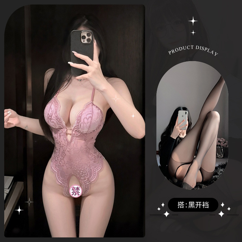 8413 연보라색 + 검정 오픈 양말