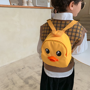 Children's Bag 2024 New Korean-style Baby Duck Mini Backpack Handsome Boys Anti-lost Kindergarten Schoolbag