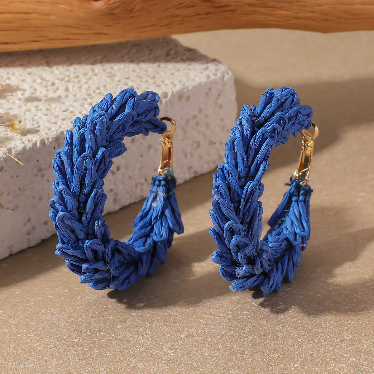 11g Weight 304 Stainless Steel Ear Needle Material Earrings Classification 1 Pair Quantity Holiday, Travel Occasion raffia Material Geometric Pattern All Seasons Season Women's Gender Vacation, Simple Style Style 1 Pair Vacation Simple Style Geometric Raffia Earrings 15