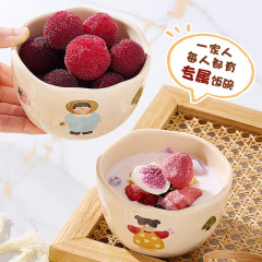 卸売り家族の親子かわいい家庭用陶磁器アニメ家庭食器は個人の茶碗と食いしん坊料理娘を区別する