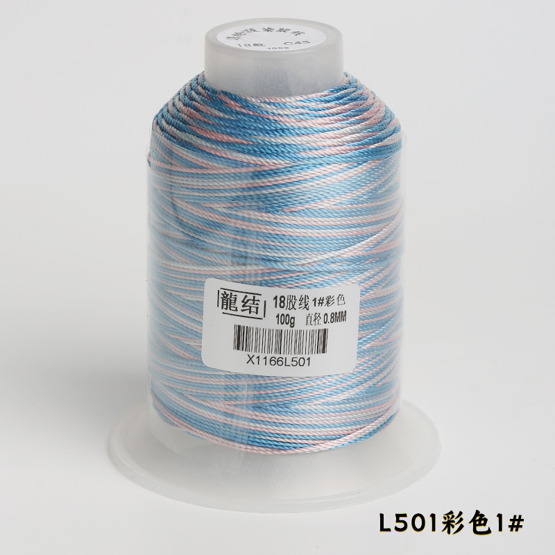 Nuevo dragón de 18 hebras de alambre teñido de 0,8 mm de grosor DIY pulsera collar tejido a mano multicolor opcional