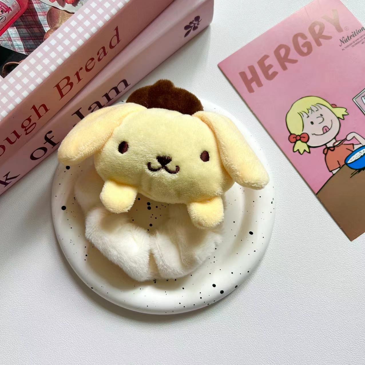 Dulce lindo peluche kt felino círculo de intestino grueso estudiante dulce felina elás negro rosa chica joyería de cabello cabello cabello