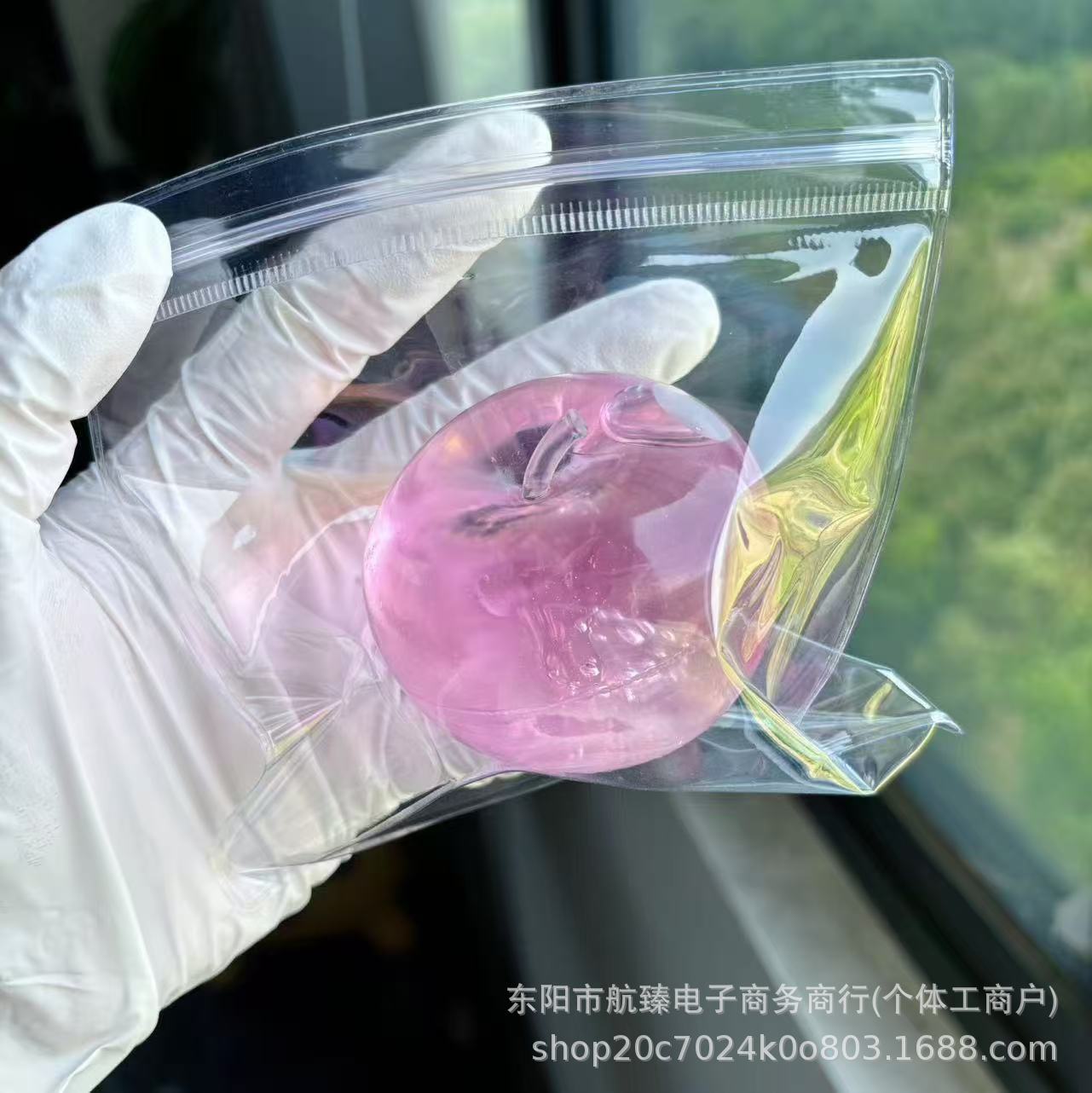 Manzana verde transfronteriza pellizco le desprimir malta manzana ventilación moldeo de rebote lento pellizco juguete fábrica de descompresión