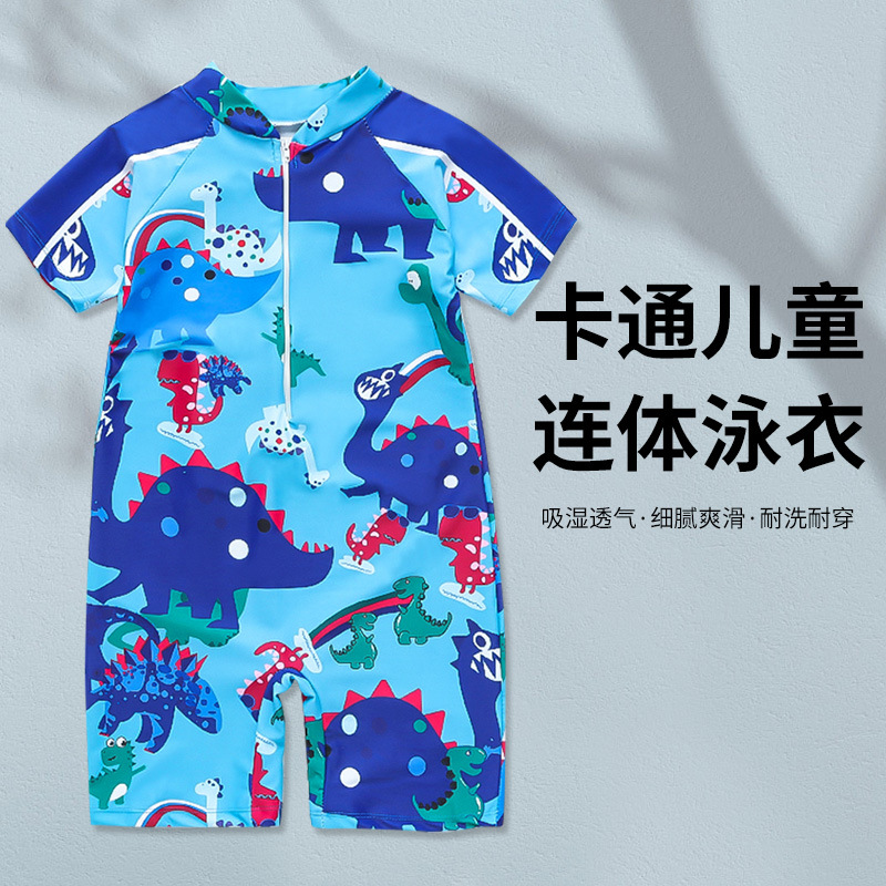 Traje de baño para niños en stock invierno Niño de una pieza nuevo de dibujos animados 4-11 Años de Edad medio y grandes niños estudiante niño traje de baño