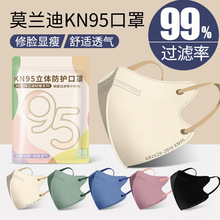 厂家直销n95口罩3D立体修脸显瘦透气不闷不化妆一次性口罩批发