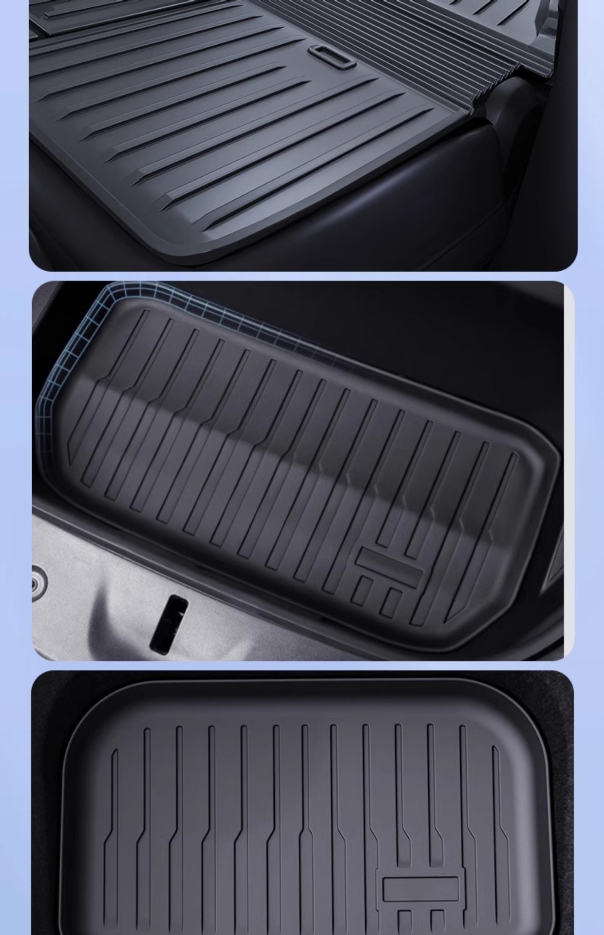 Suitable for the New Version of Tesla Model Y Trunk Mat Tpe Front and Rear Trunk Mat Modified Interior Accessories Wholesale