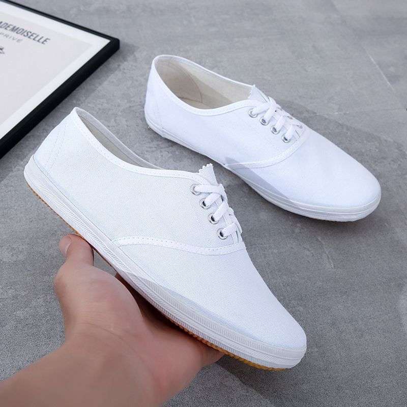 White Sneakers, Canvas Shoes, White Shoes, Tennis Shoes, Men's Martial Arts Training and Sports Shoes