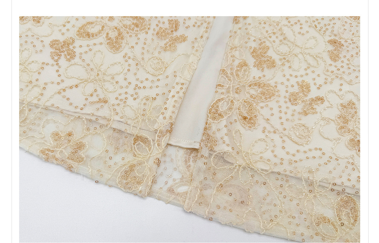 Set áo khoác gile + chân váy/quần dài nữ Tân Trung Hoa họa tiết in hoa vải nhuộm thực vật — Bộ [Áo khoác trắng bạc + Chân váy hồng đào], Bộ [Áo khoác trắng bạc + Quần dài trắng kem], Váy nửa màu hạnh nhân, Vàng trắng chi tiết 23