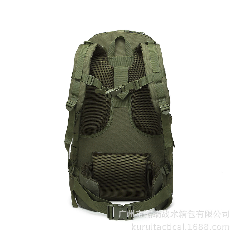 (2개) 야외 55L 전술 배낭 900D 폴리 에스터 방수 직물 PP 두꺼운 짠 다기능 벨트 등산 가방