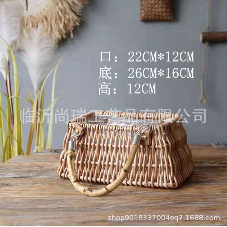 Encaje Mini encaje princesa cesta sauce Vine hierba olla tejida verde rosa flor niños foto cesta mano regalo cesta de flores de mano