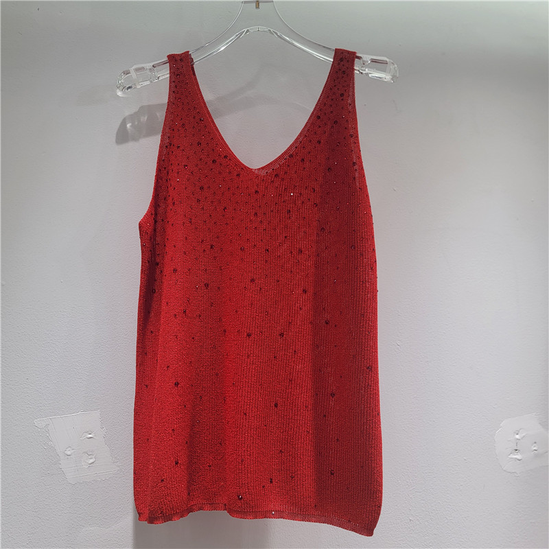 Corea de la industria pesada chaleco de esquinilla chaleco de verano chicas calientes con un sentido de diseño nicho suelto vestido sin mangas