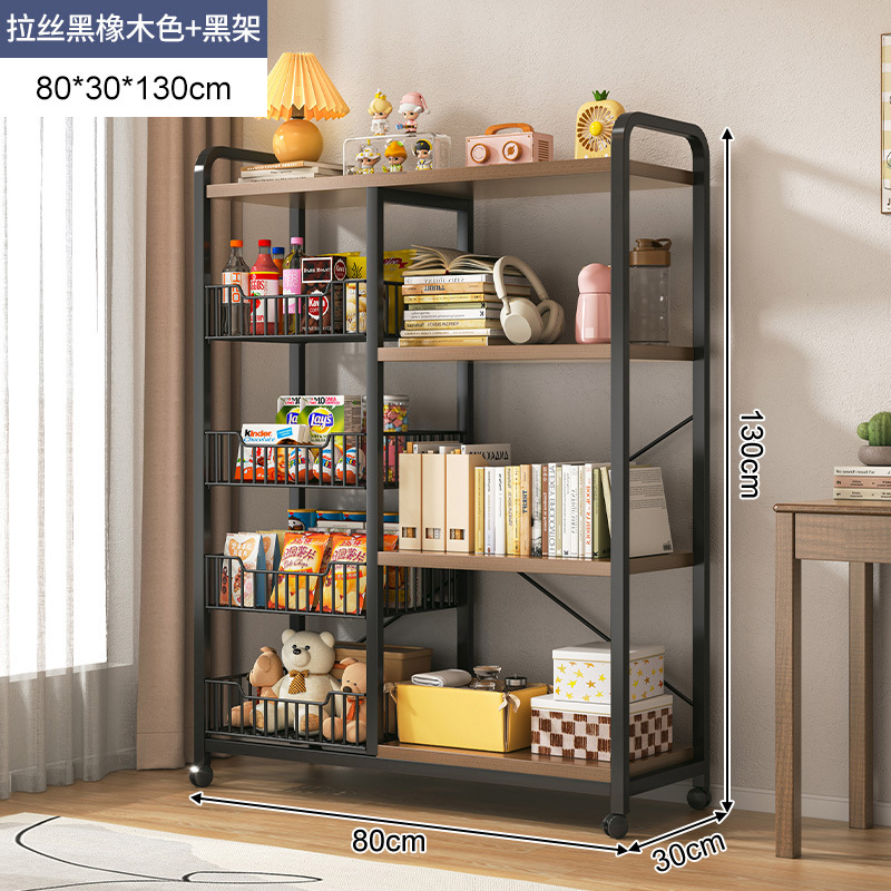 Estantería estante de piso gabinete de libros para niños escritorio en casa simple sala de estar de madera maciza Almacenamiento de libros de múltiples capas