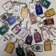 亞克力鑰匙扣NBA籃球明星科比歐文詹姆斯庫里等鑰匙掛件包包裝飾