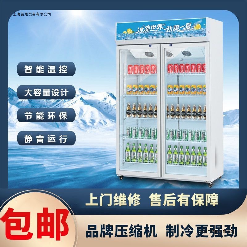 展示柜冷藏冷藏柜超市冰柜商用冰箱单门双门立式啤酒饮料保鲜冷柜