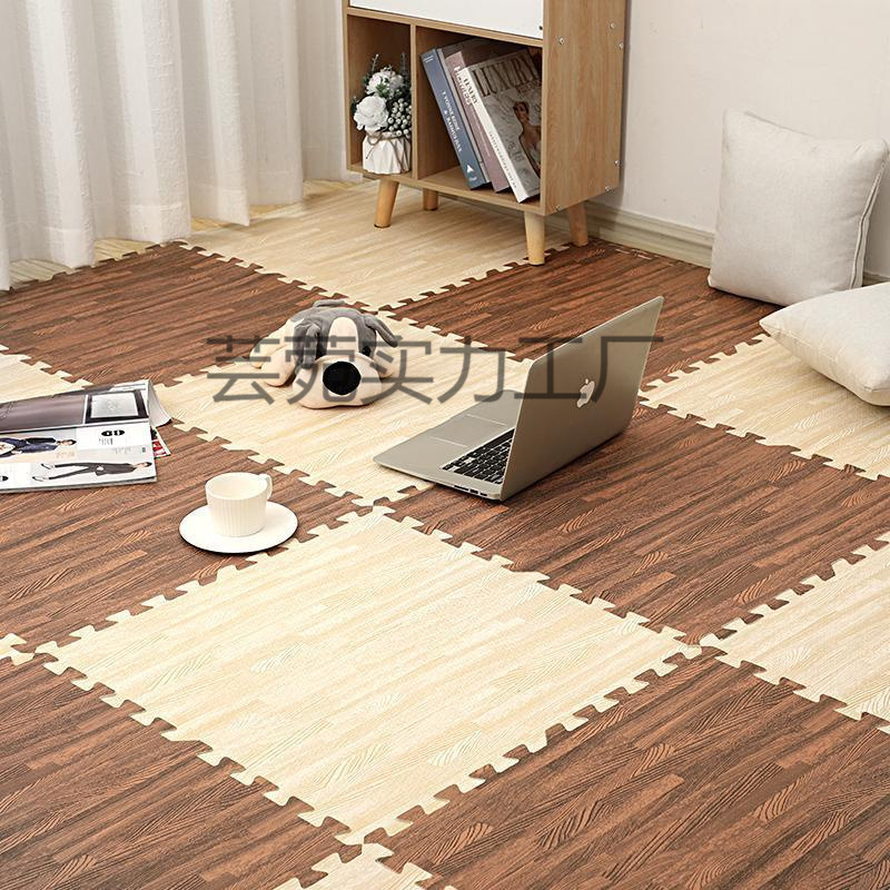 Wood Grain Foam Floor Mat Splicing Crawling Mat Floor Foam Mat Bedroom Mat Floor Mat Home Puzzle Crawling Mat