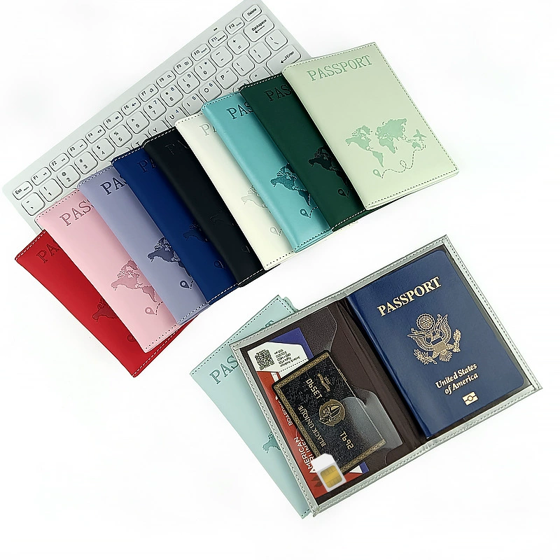 Multicoloured polyurethane protective case, children's passport case, passport bag, (Cross-border trading)
